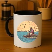 Old Man Fishing Coffee Mug thumb 4