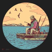 Old Man Fishing Beanie thumb 2
