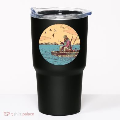 Old Man Fishing Tumbler