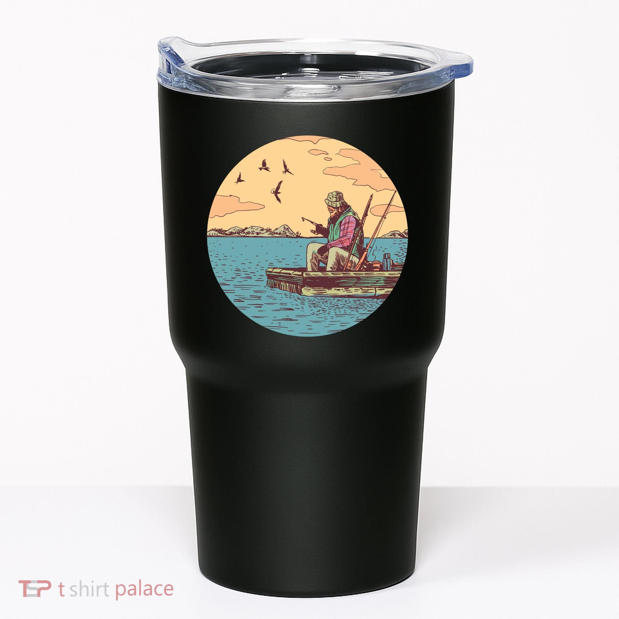 Old Man Fishing Tumbler