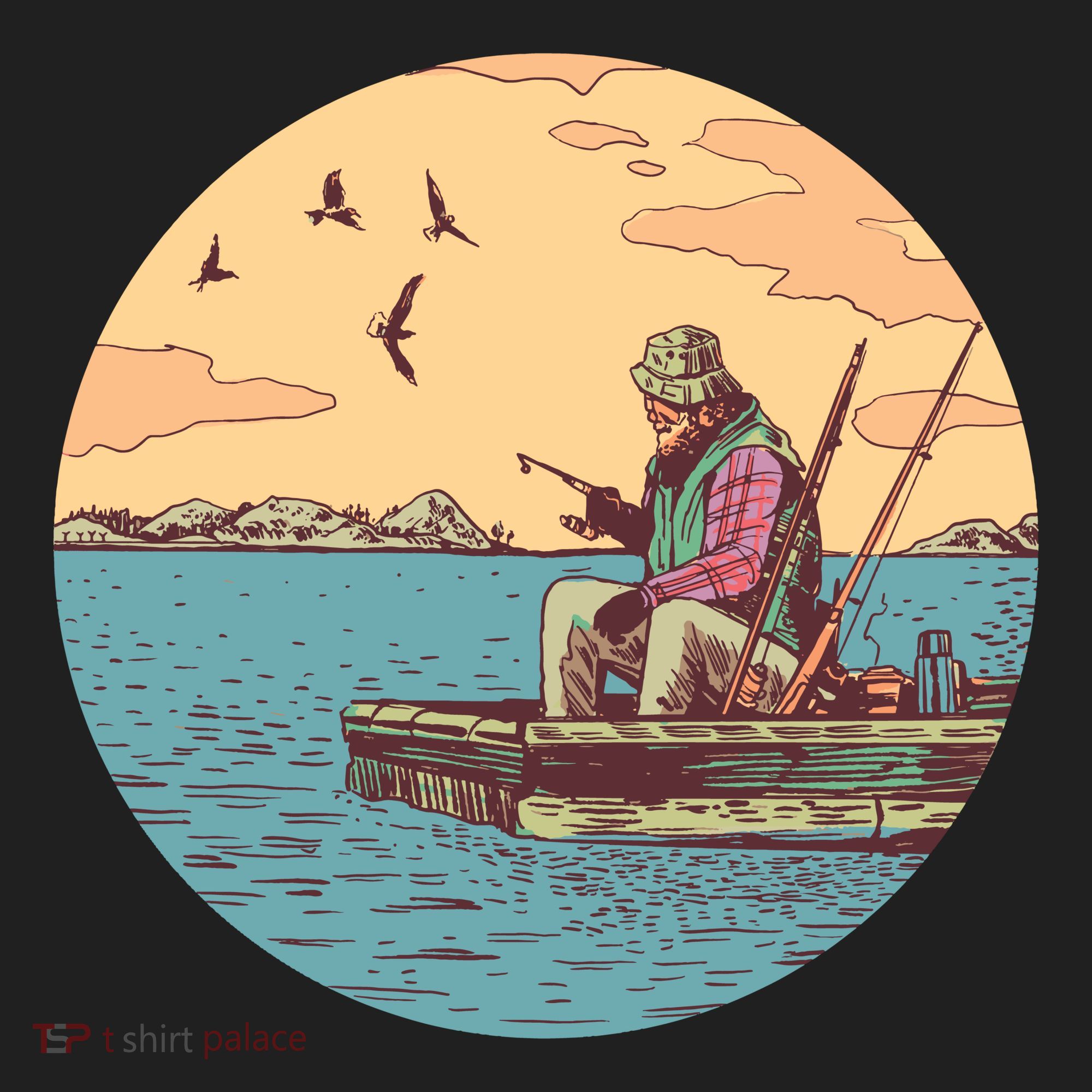 Old Man Fishing Tumbler
