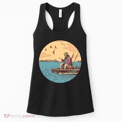 Old Man Fishing Women's Tank Top