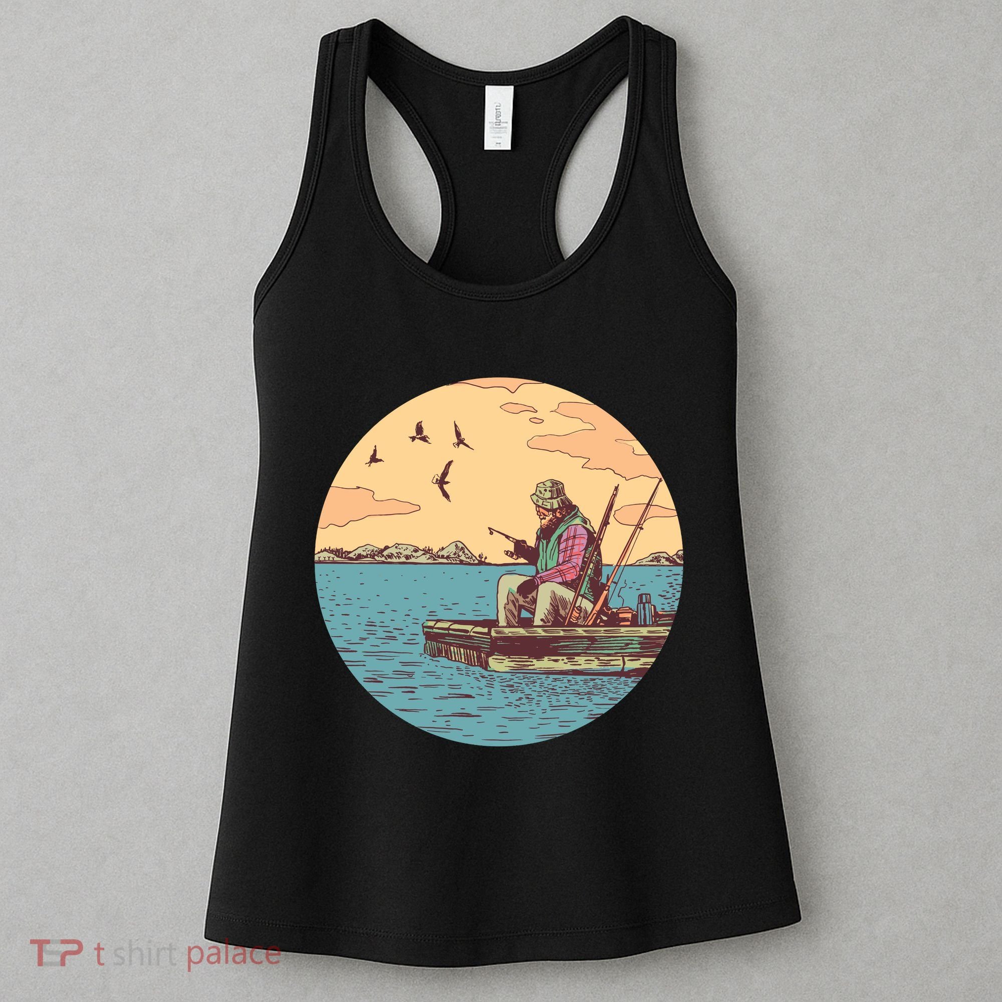 Old Man Fishing Women's Tank Top