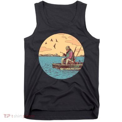 Old Man Fishing Tank Top