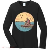 Old Man Fishing Women's Long Sleeve Shirt thumb 0