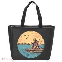 Old Man Fishing Tote Bag thumb 0