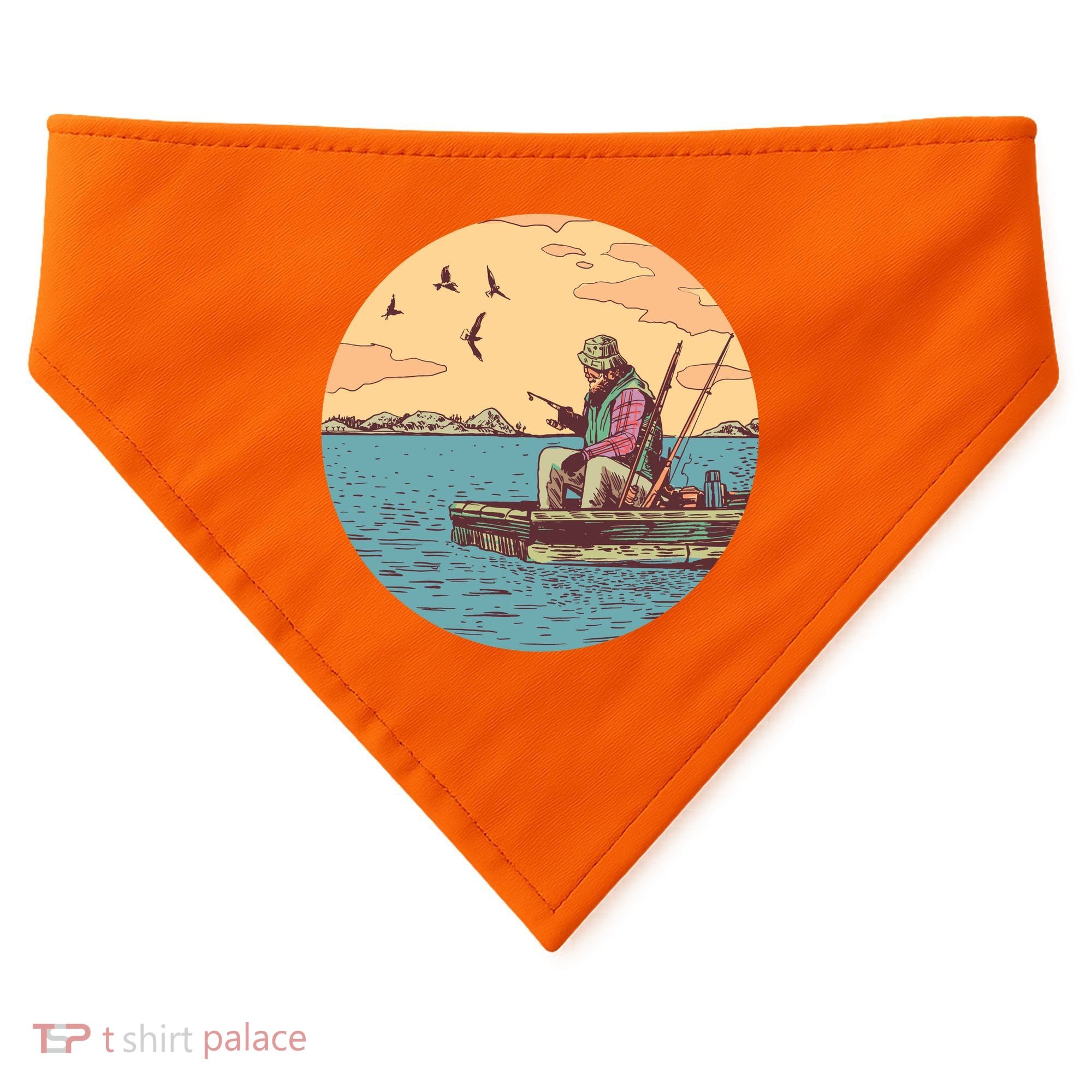 Old Man Fishing USA-Made Doggie Bandana