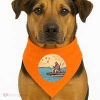 Old Man Fishing USA-Made Doggie Bandana thumb 1