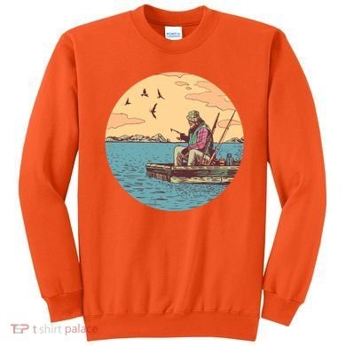 Old Man Fishing Sweatshirt