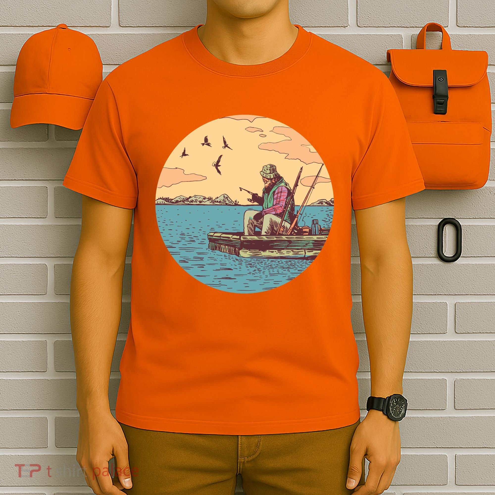 Old Man Fishing T-Shirt