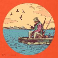 Old Man Fishing Button thumb 1