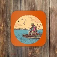 Old Man Fishing Coaster thumb 0
