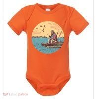 Old Man Fishing Baby Bodysuit thumb 0