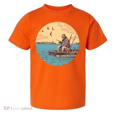 Old Man Fishing Toddler T-Shirt