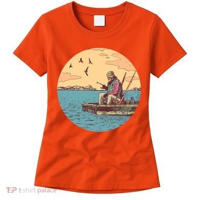 Old Man Fishing Women's T-Shirt