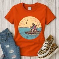 Old Man Fishing Women's T-Shirt thumb 3