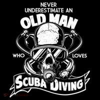 Old Man Who Loves Scuba Diving Doggie Tank thumb 4