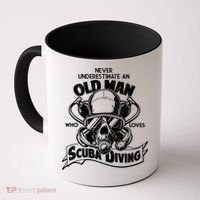 Old Man Who Loves Scuba Diving Coffee Mug thumb 0