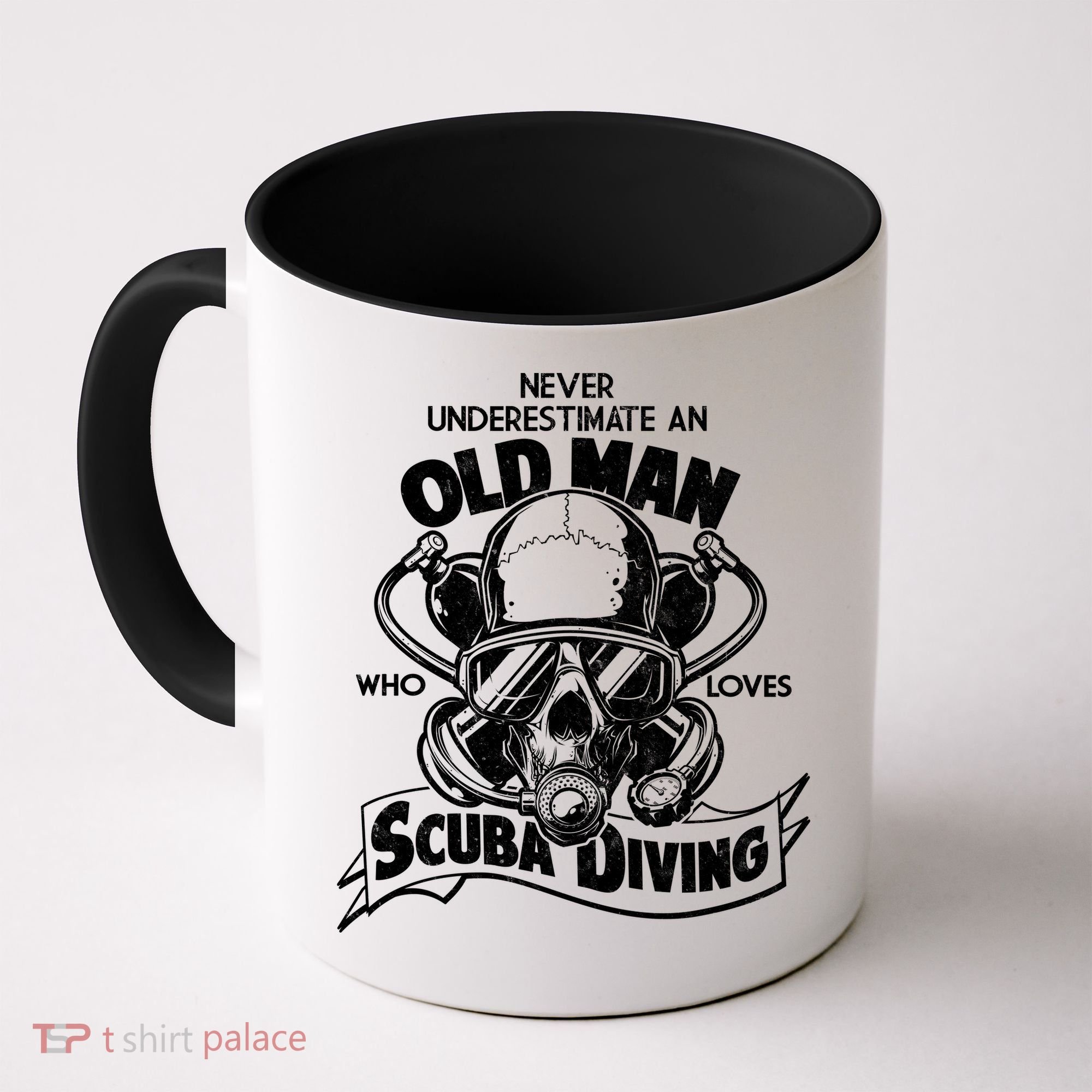 Old Man Who Loves Scuba Diving Coffee Mug