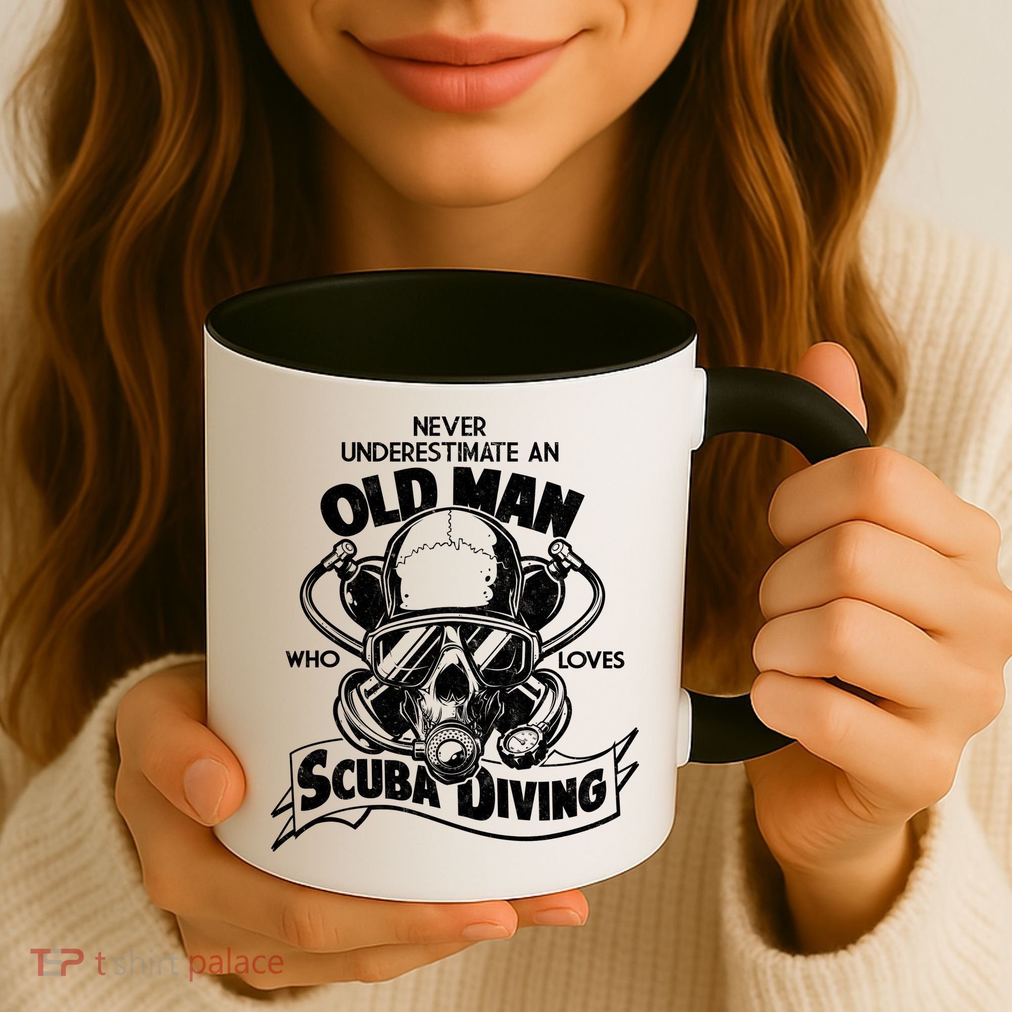 Old Man Who Loves Scuba Diving Coffee Mug