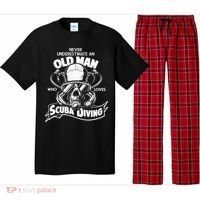 Old Man Who Loves Scuba Diving Pajama Set thumb 0