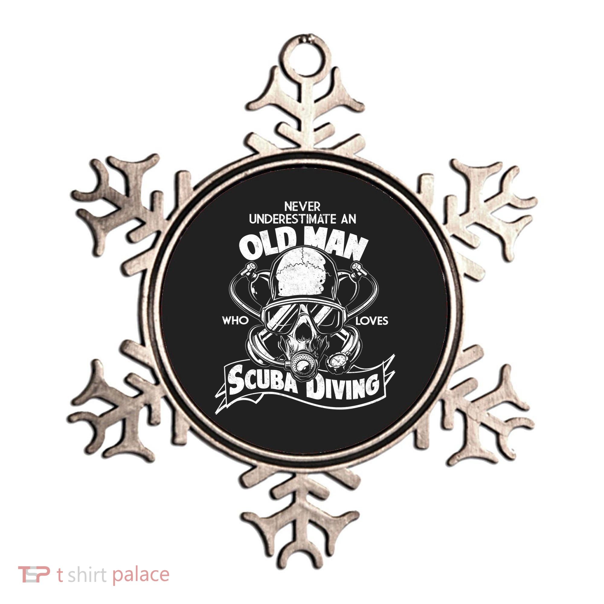Old Man Who Loves Scuba Diving Ornament