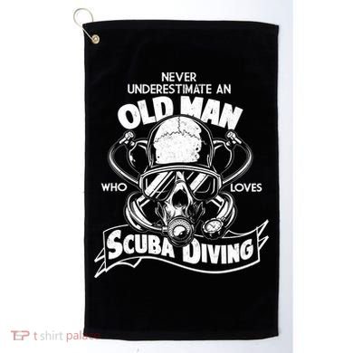 Old Man Who Loves Scuba Diving Golf Towel