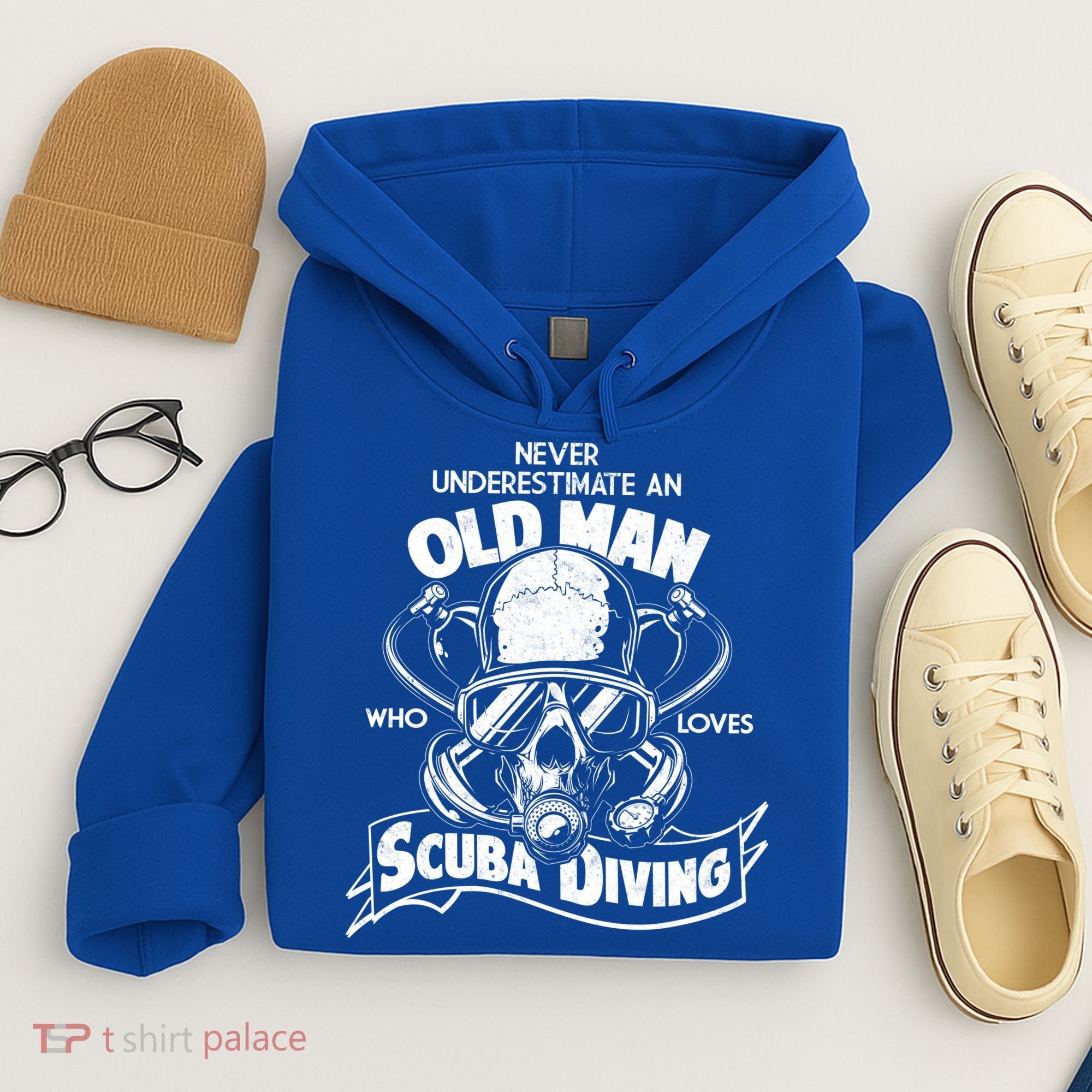 Old Man Who Loves Scuba Diving Hoodie