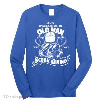 Old Man Who Loves Scuba Diving Long Sleeve Shirt