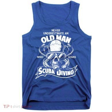 Old Man Who Loves Scuba Diving Tank Top