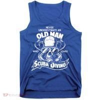 Old Man Who Loves Scuba Diving Tank Top thumb 0