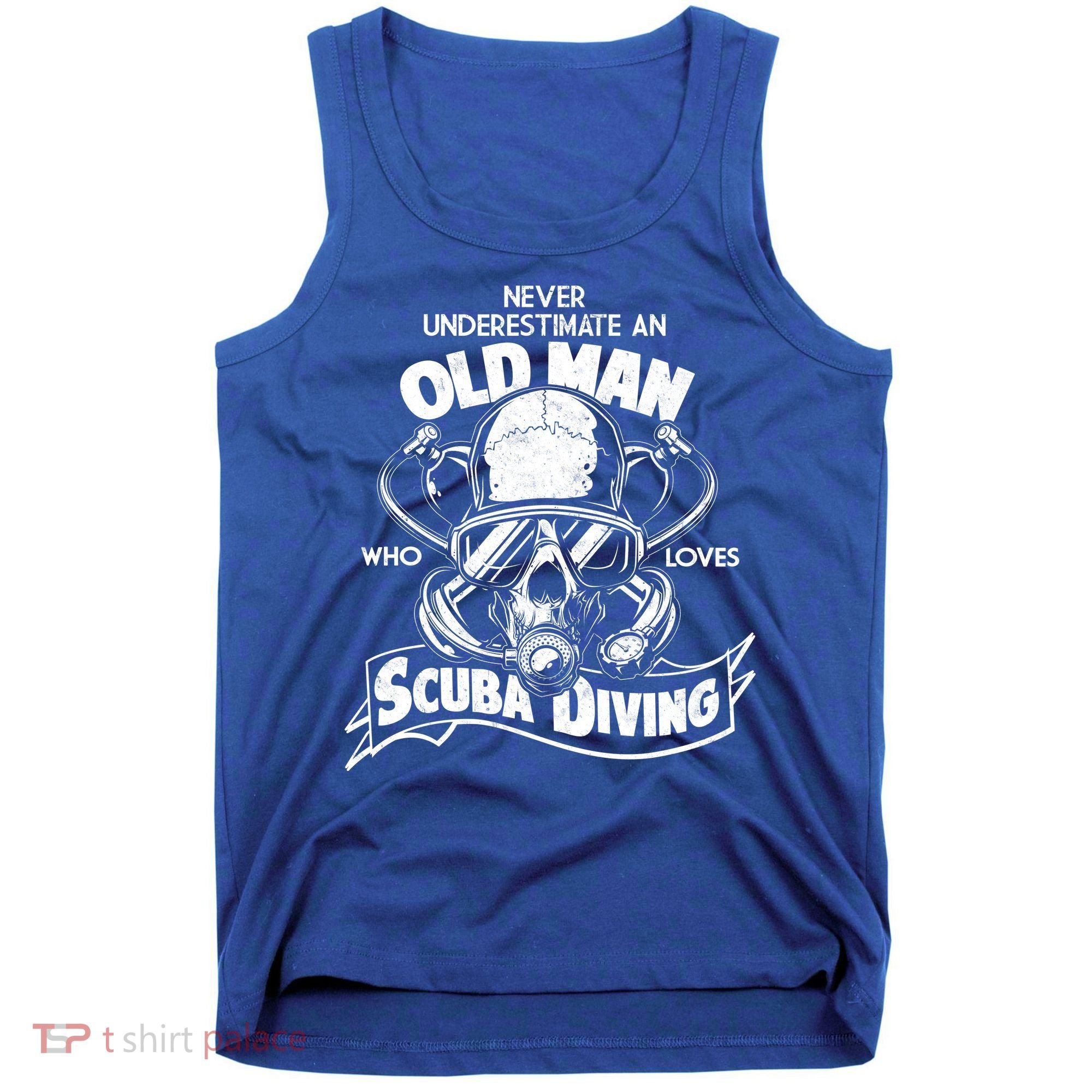 Old Man Who Loves Scuba Diving Tank Top