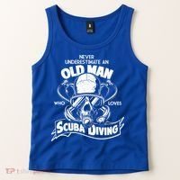 Old Man Who Loves Scuba Diving Tank Top thumb 2