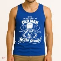 Old Man Who Loves Scuba Diving Tank Top thumb 3