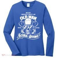 Old Man Who Loves Scuba Diving Women's Long Sleeve Shirt thumb 0