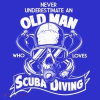 Old Man Who Loves Scuba Diving Kids T-Shirt thumb 4