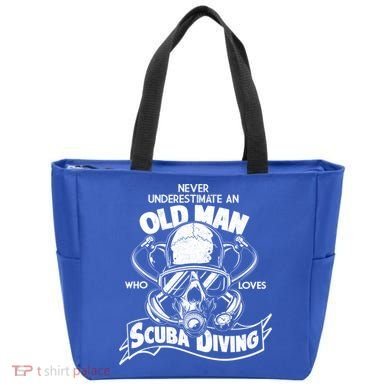 Old Man Who Loves Scuba Diving Tote Bag