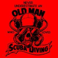 Old Man Who Loves Scuba Diving Santa Hat thumb 1