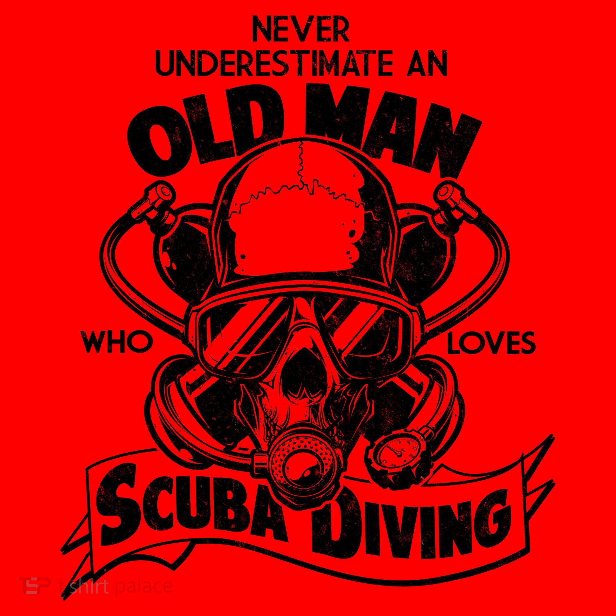Old Man Who Loves Scuba Diving Santa Hat