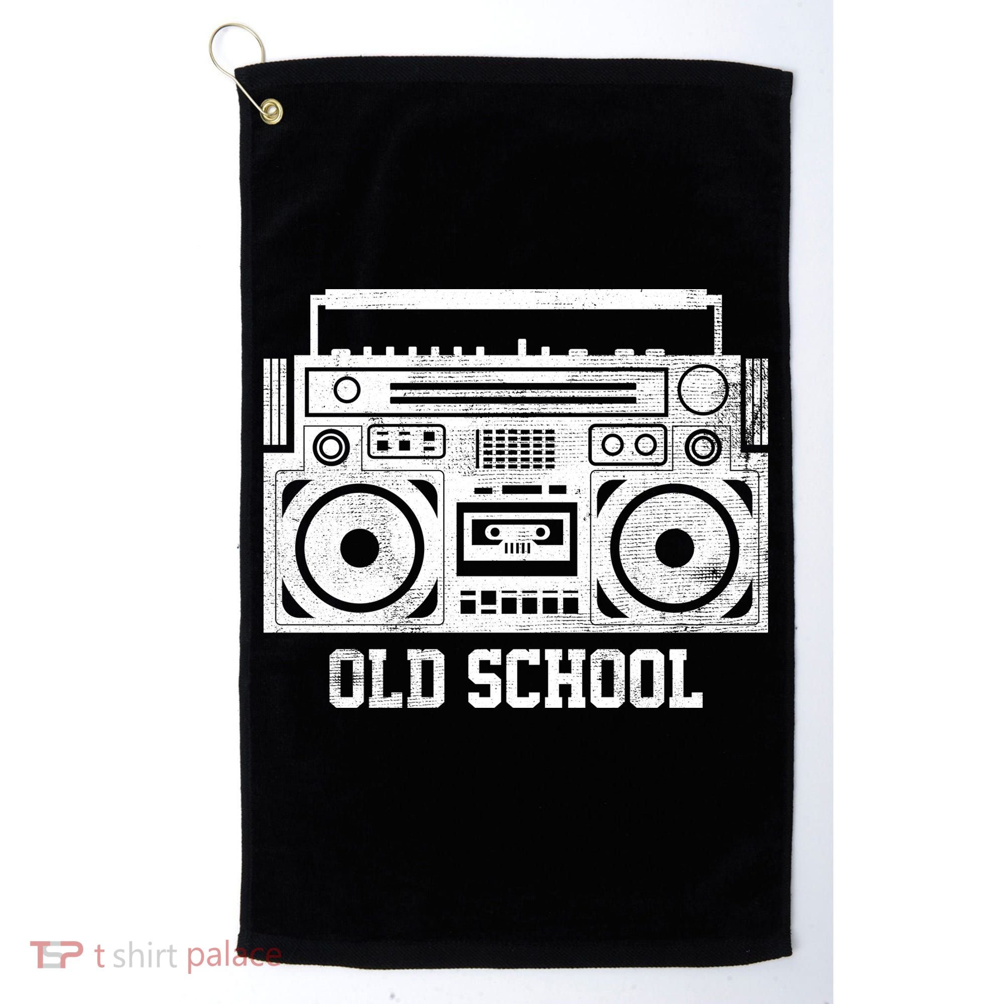 Old School Boombox Golf Towel