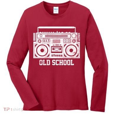 Old School Boombox Women's Long Sleeve Shirt