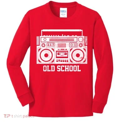 Old School Boombox Kids Long Sleeve Shirt