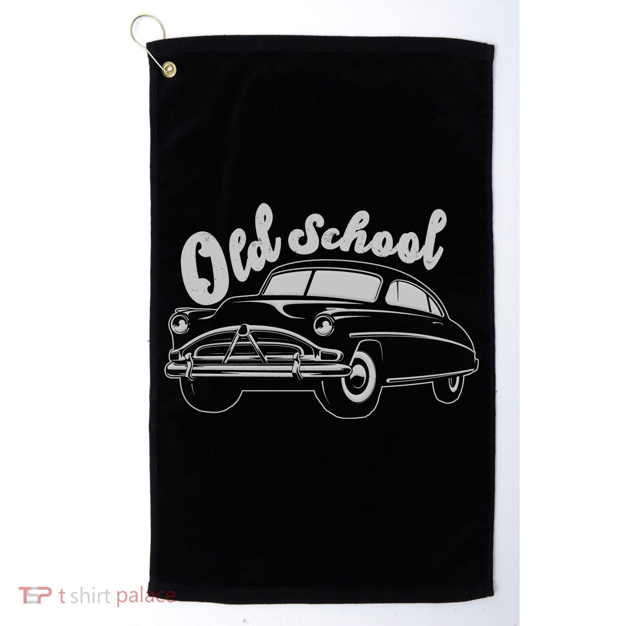 Old School Classic Car Golf Towel
