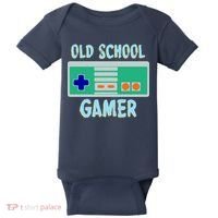 Old School Gamer Baby Bodysuit thumb 0