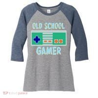 Old School Gamer Women's Tri-Blend 3/4-Sleeve Raglan Shirt thumb 0