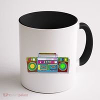 Old School Trippy Boombox Coffee Mug thumb 1