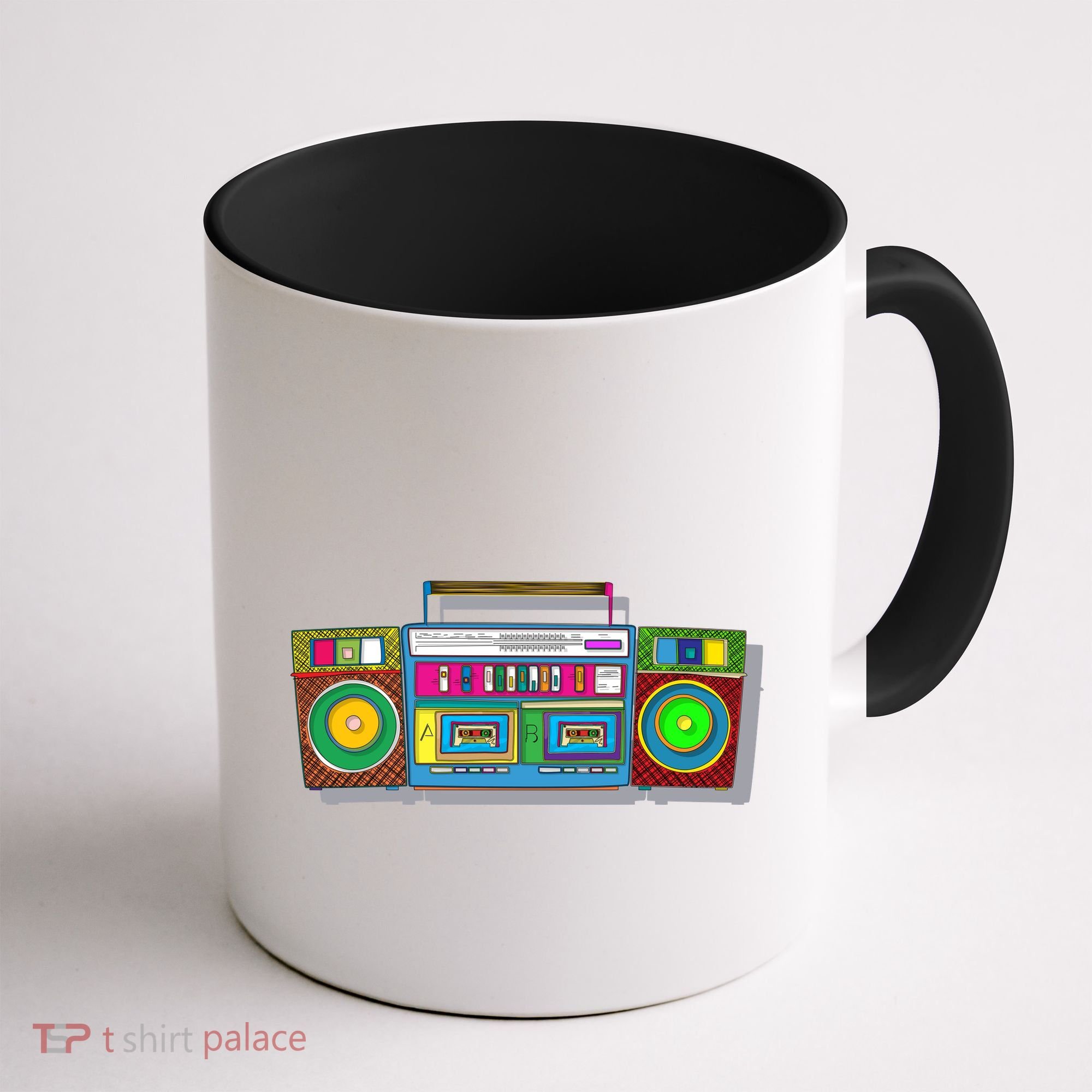 Old School Trippy Boombox Coffee Mug