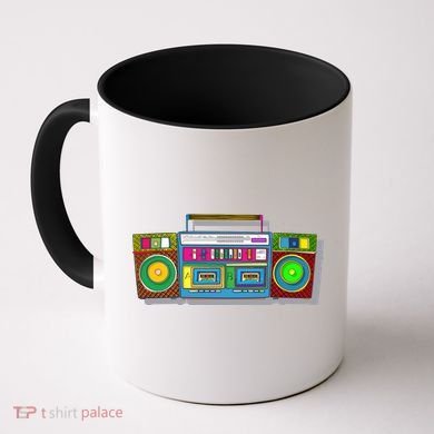 Old School Trippy Boombox Coffee Mug