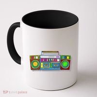 Old School Trippy Boombox Coffee Mug thumb 0