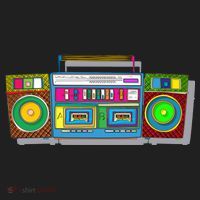 Old School Trippy Boombox Tumbler thumb 3